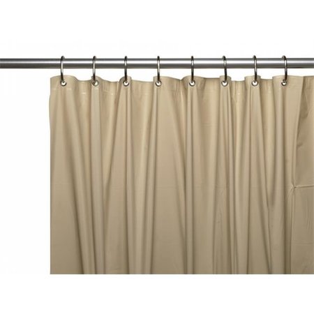 LIVINGQUARTERS USC-4-44 4 Gauge Vinyl Shower Curtain Liner; Linen LI255579